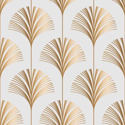 Gold Shower Curtain, Mid Century Wallpaper, Deco Wallpaper, Wallpaper Panel, Floral Tiles, Bronze Lighting, Art Deco Wallpaper, Peel And Stick Vinyl, Retro Wallpaper