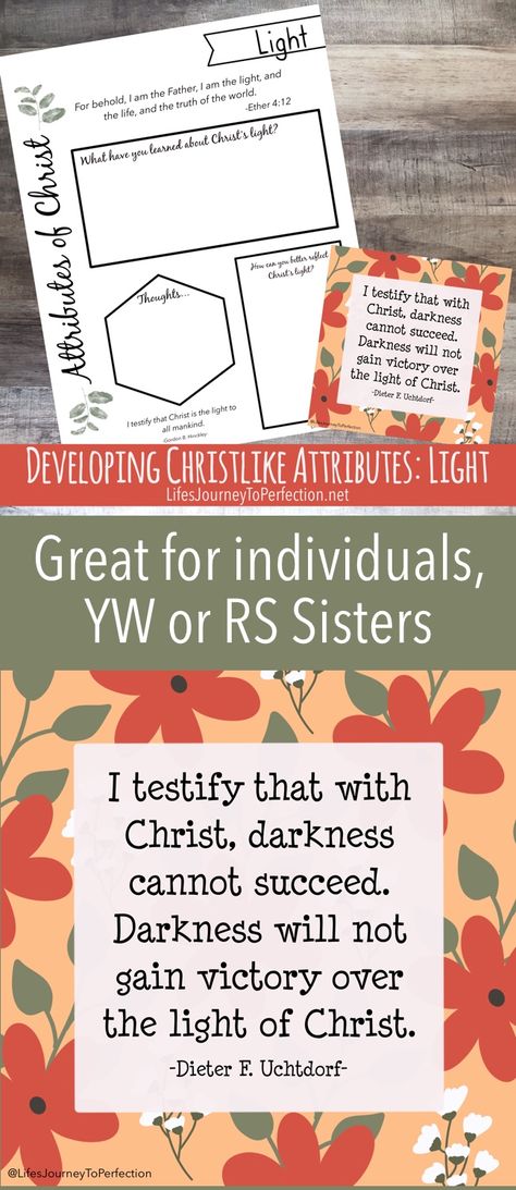 Christlike Attributes, Lds Relief Society Activities, Mutual Activities, Rs Activities, Relief Society Lessons, Lds Relief Society, Yw Lesson, Crafts Printable, Lds Lessons