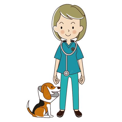 Veterinarian Outfit, Vet Outfit, Vet Clipart, Outfit Drawing, Clip Art Pictures, Beagle Dog, Stray Cat, Drawing Images, Animal Hospital