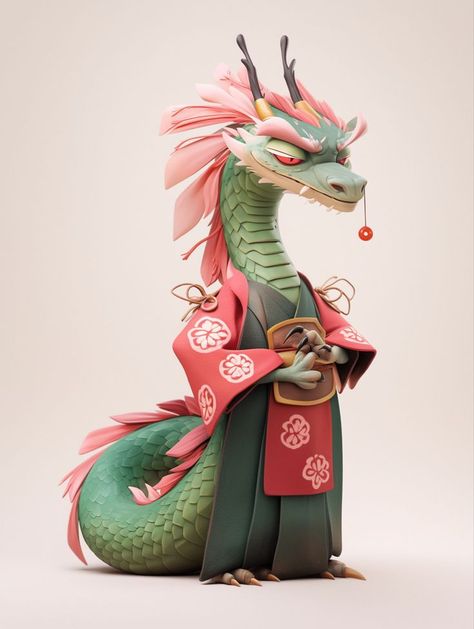 3d Karakter, Mythical Animals, Art Toys Design, Dragon Statue, Japon Illustration, E Card, A Dragon, 3d Characters, Dragon Art