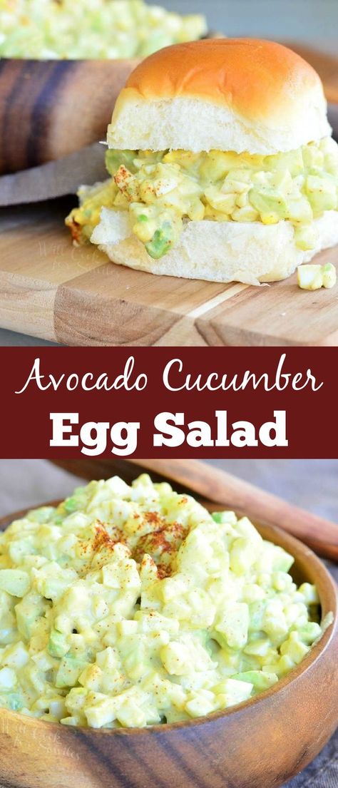 Eggsalad Avocado, Cucumber Egg Salad, Egg Salad Recipe With Relish, Classic Egg Salad Sandwich, Egg Salad Recipe Easy, Recipe Cucumber, Egg Salad Recipe Healthy, Vegetarian Sandwich Recipes, Salad Sandwich Recipe