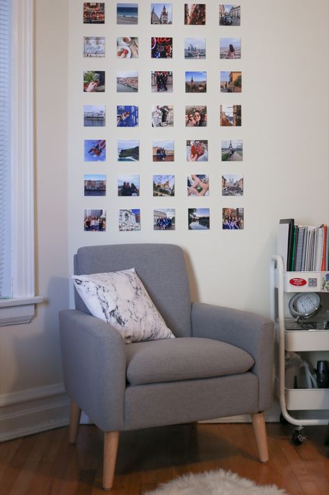 Renter Friendly Photo Wall, Friendly Photo, Diy Photo Wall, Display Photos, Dorm Room Ideas, College Dorm Rooms, Renter Friendly, Diy Photo, Blank Walls