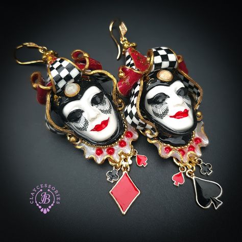 Klimt Women, Jester Mask, Grape Earrings, Court Jester, Woman In Gold, Earrings Matching, Venetian Masks, Wing Earrings, Butterfly Earrings