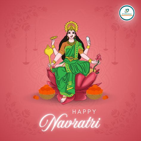 Wishing you a joyful and blessed Navratri! May Goddess Durga shower her blessings upon you and your family- KP AUTOMATIONS Happy Navratri Wishes Video, Navratri Festival Images, Navratras Wishes, Navaratri Greetings, Navratri Wishes Images, Happy Navratri, Durga Maa, Durga Goddess, Spread Love