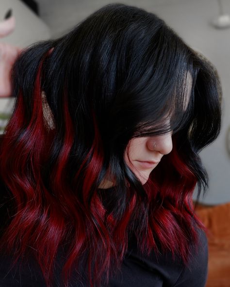 🌶️🐦‍🔥Red hot like a demon❤️‍🔥👹 Red Halo Hair, Halo Hair, Red Hot, Balayage, Halo, Hair Color, Red, Hair, Color