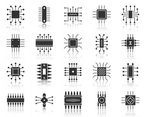 Microchip glyph, black silhouette icon s... | Premium Vector #Freepik #vector #icon #computer #science #black Dopamine Tattoo, Computer Tattoo, Simple Unique Tattoos, Pc Drawing, Electronic Tattoo, Robot Tattoo, Science Tattoo, Dna Tattoo, Alien Drawings