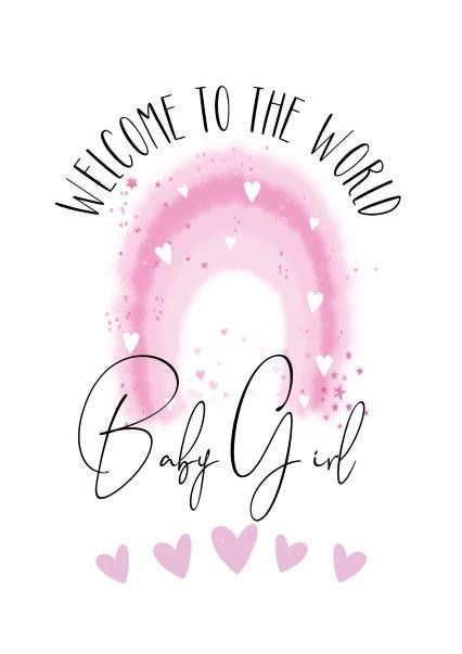 Welcome To The World Baby Girl, Welcome To Baby Girl, Baby Girl Announcement Quotes, Baby Born Card, Ballerina Wallpaper, Newborn Baby Quotes, Congratulations Baby Girl, Vom Avea Un Copil, Newborn Congratulations