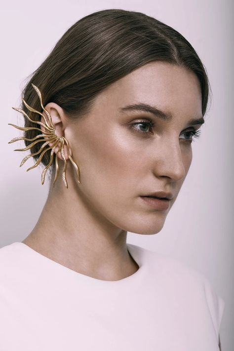 Paris Fashion Week SS20 Accessories Highlights: Bags, Shoes, Jewelry – WWD Avant Garde Jewelry, Fashion Week Spring 2020, Whimsical Fashion, French Braid, Autumn Aesthetic, Ear Hook, Body Style, Look Alike, Gold Jewelry Fashion