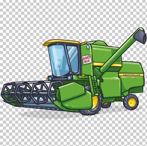 Agriculture Cartoon, Agriculture Drawing, Drawing Farm, Cartoon Tractor, Tractor Clipart, Tractor Drawing, Tractor Logo, John Deere Combine, Agriculture Machine