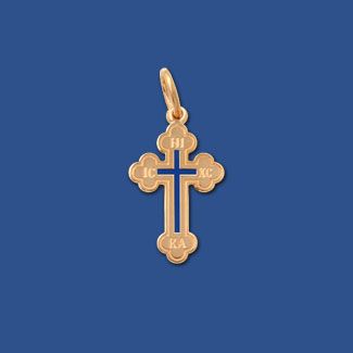 Greek Baptismal Cross (10kt Gold, Enamel) Alternate for the girls Orthodox Cross Tattoo, Celtic Aesthetic, Greek Orthodox Cross, Cross Of Jesus, Orthodox Cross, Baby Boy Baptism, Petite Tattoos, Ancient Designs, Christian Symbols