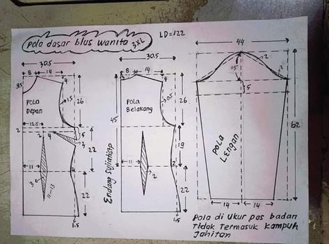 Retro Dress Pattern, Pola Dasar, Pola Blus, Communion Hairstyles, Pattern Drafting Tutorials, Clothing Pattern Design, Dress Patterns Diy, Cheap Formal Dresses, Sewing Easy Diy