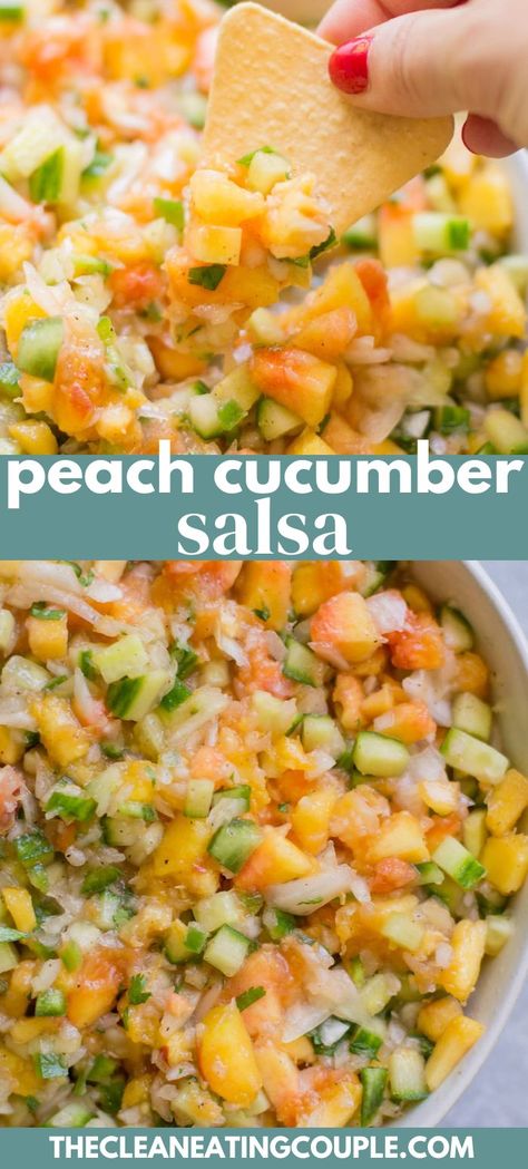 Paleo Salsa, Snack Low Calorie, Cucumber Salsa Recipe, Whole30 Vegan, Cucumber Salsa, Easy Whole 30 Recipes, Salsa Guacamole, Refreshing Snacks, Healthy Appetizer Recipes