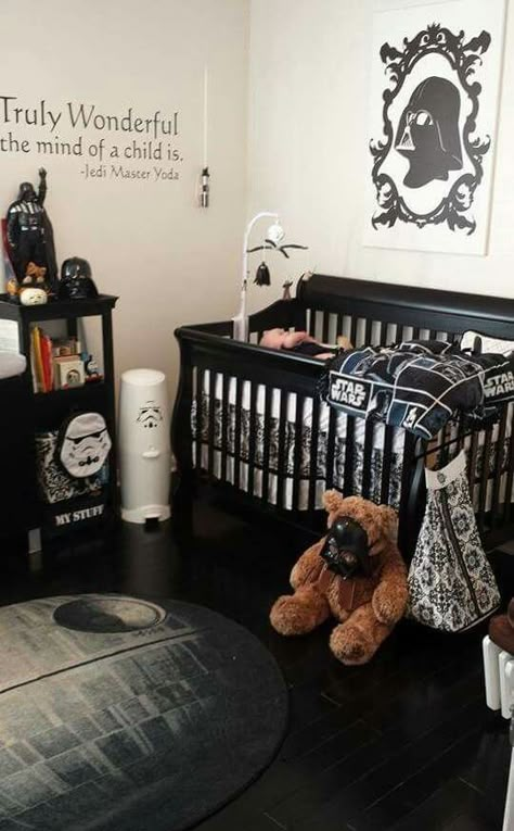 Star wars nursery idea! Star Wars Zimmer, Star Wars Themed Nursery, Star Wars Baby Room, Star Wars Nursery, Star Wars Room, Baby Room Themes, Disney Nursery, Star Nursery, Nursery Baby Room