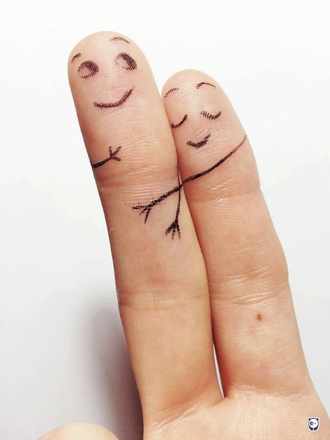 Oh My Darling Funny Fingers, Couples Doodles, How To Draw Fingers, Finger Art, Love Doodles, Cool Wallpapers Cartoon, Finger Painting, Art Style Inspiration, Simplistic Tattoos