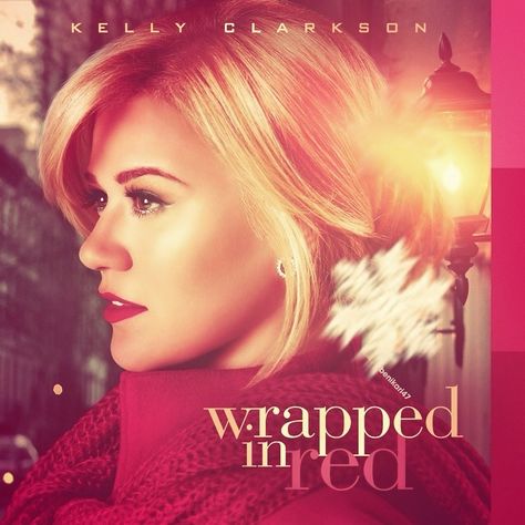 Kelly Clarkson - Wrapped In Red (Christmas Album) Photo shoot! Edited, vintage album cover. Kelly Clarkson Album Cover, Xmas Music, Christmas Albums, Christmas Packaging, Beautiful Inside And Out, Kelly Clarkson, Album Cover Art, American Idol, Popular Music