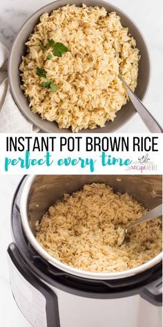 Pressure Cooker Brown Rice, Brown Rice Recipes Easy, Instant Pot Brown Rice, Long Grain Brown Rice, Pressure Cooker Rice, Brown Rice Recipes, Easy Rice Recipes, Easy Instant Pot Recipes, Instant Pot Dinner Recipes