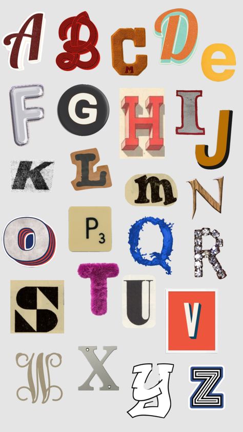 #alphabet #letters #art #wallpaper #collage Art Wallpaper Collage, Collage Letters, Letter Collage, Wallpaper Collage, Alphabet Stickers, Letter Stickers, Alphabet Letters, Digital Sticker, Your Aesthetic