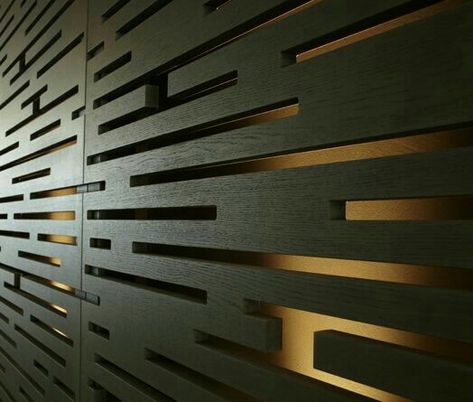 Decorative Screens, Wall Finishes, Screen Design, Acoustic Panels, Wall Cladding, Gate Design, Wall Treatments, Metal Design, Wooden Wall