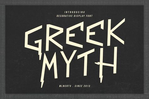 Greek Myth is a bold and assertive serif font. No matter the topic, this font will be an incredible asset to your fonts’ library, as it has the potential to elevate any creation. Try before you buy Greek Myth font for iOS, Android, macOS, or Windows for free, or you can download the full version […] The post Greek Myth Font appeared first on FreeFontDL. Monoline Font, Popular Sans Serif Fonts, Greek Font, Font Simple, Casual Fonts, Greek Myth, Cursive Font, Cricut Fonts, Cursive Fonts