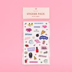 fun illustrations sticker pack Palm Springs Party, Band Stickers, Stickers Design, Handmade Packaging, School Accessories, Fun Illustration, Shop Ideas, Cool Stickers, Aesthetic Stickers