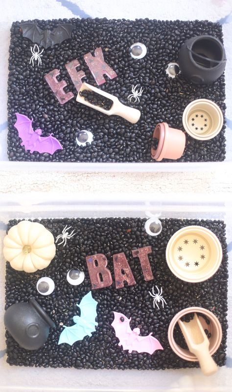 Get crafty this October and create something special with one of these 7 easy Halloween crafts and hands-on activities for toddlers and young kids! | @glitterinclexi | GLITTERINC.COM // Halloween Sensory Bin for Toddlers and Young Kids - The Perfect Not So Spooky Hands-On Craft - GLITTERINC.COM Halloween Sensory Bin, Sensory Bin For Toddlers, Halloween Bats Crafts, Halloween Sensory, Halloween Stories, Fun Halloween Crafts, Parenting Resources, Simple Crafts, Easy Halloween Crafts