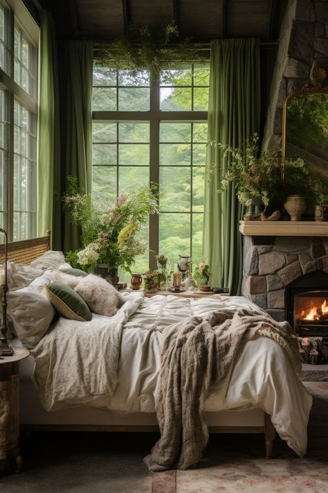 40+ Gorgeous Cottagecore Bedroom Ideas Cottage Core Bedrooms, Dark Cottage Core Bedroom, Cottagecore Aesthetic Bedroom, Dark Cottagecore Bedroom, Cottagecore Bedrooms, Bedroom Primary, Floral Patterns Vintage, Cottage Core Bedroom, Cottagecore Bedroom Ideas