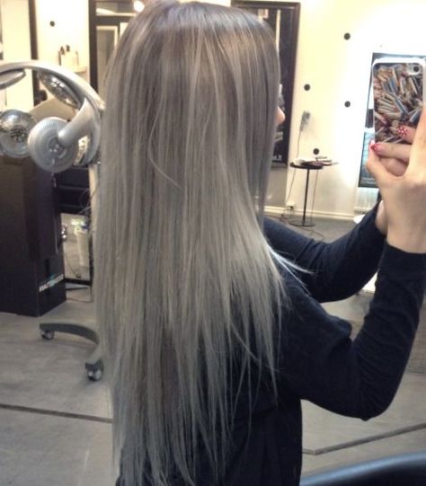 Grey Hair Aesthetic, Long Silver Hair, Silver White Hair, Grey Blonde Hair, Grey Hair Dye, Grey White Hair, Silver Blonde Hair, Icy Blonde Hair, Silver Grey Hair