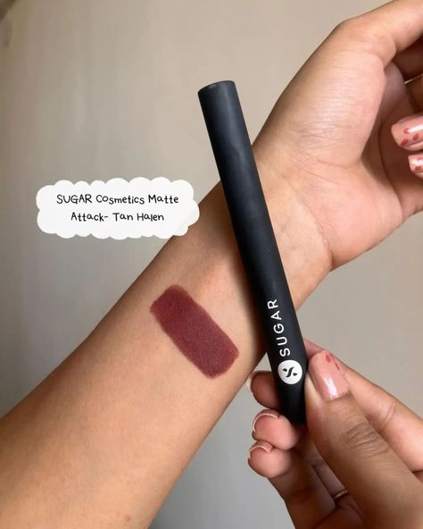 Lipstick Shades For Brown Skin, Mars Lipstick, Brown Nude Lipstick, Sugar Lipstick, Lipstick On Brown Skin, Lipstick Guide, Makeup Looks Everyday, Sugar Cosmetics, Swiss Beauty