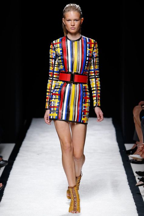 _MON0971 Christophe Decarnin, Balmain Fashion, Piet Mondrian, Pierre Balmain, Kris Jenner, 2015 Fashion, Spring Summer 2015, Summer 2015, Fashion Week Spring