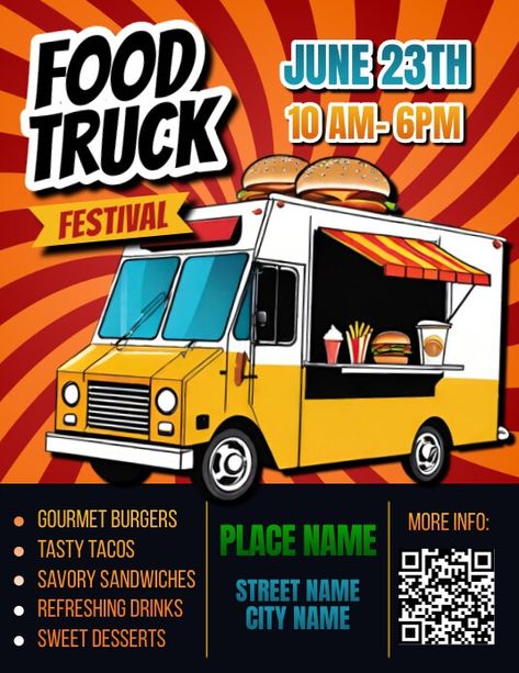 Food Truck Festival Flyer Ad Design Template | PosterMyWall Food Truck Flyer, Truck Festival, Linkedin Background Image, Food Truck Festival, Linkedin Banner, Kindle Book Cover, Festival Flyer, Campaign Posters, Blog Header