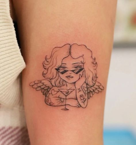 Unique Ankle Tattoos, Blitz Tattoo, Nurse Cartoon, Cupid Tattoo, Cherub Tattoo, Pretty Hand Tattoos, Flame Tattoos, Makeup Tattoo, Badass Tattoos