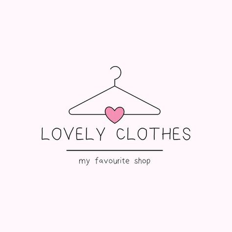 Clothes Hanger & Heart logo Hanger Logo, Online Logo Creator, Shop Name Ideas, Clothing Logo Design, Logo Online Shop, Shopping Online Logo, Boutique Logo Design, Inspiration Logo Design, Kids Logo Design