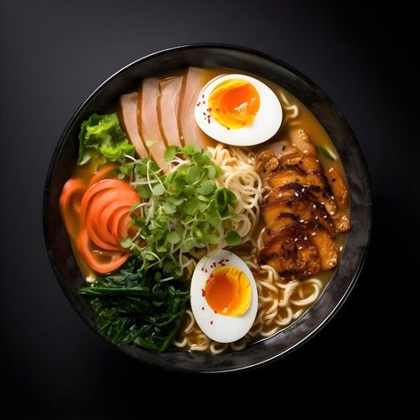 Photo professional photography image of ... | Premium Photo #Freepik #photo Ramen Photography, Ramen Noodles Soup, Hiyashi Chuka, Soup Japanese, Ramen Miso, Japanese Food Photography, Shio Ramen, Grilled Chicken Wraps, Fast Food Diet