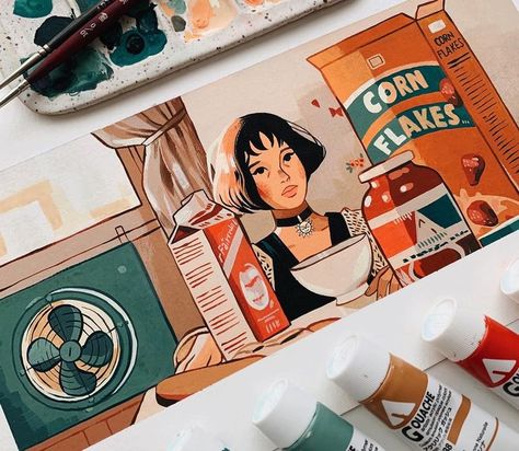 Sibylline Meynet, Acryla Gouache, Posca Marker, Posca Art, Gouache Illustrations, Gouache Art, Sketchbook Inspiration, Marker Art, Gouache Painting