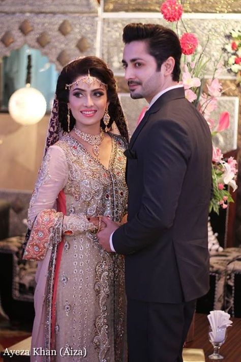 Aiza Khan Wedding, Ayeza Khan Wedding, Danish Taimoor, Aiza Khan, Bridal Mehndi Dresses, Pakistan Wedding, Walima Dress, Celebrity Bride, Indian Wedding Couple