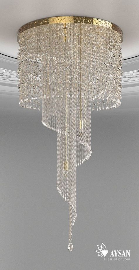 Cupboard Ideas, Crystal Chandelier Lighting, Luxury House Interior Design, Designer Lamps, Deco Luminaire, Diy Chandelier, Luxury Chandelier, Crystal Lighting, Beautiful Chandelier