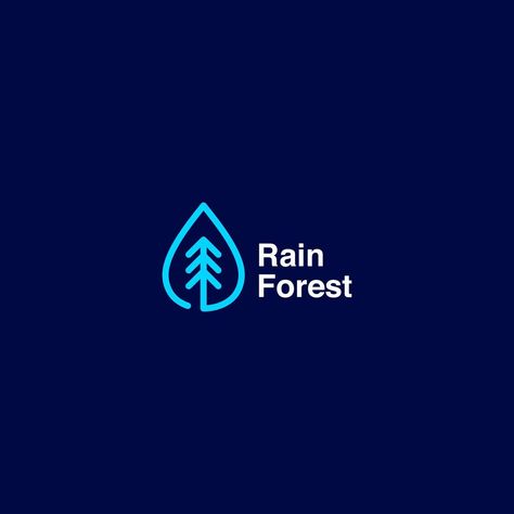 Marufiam™ on Instagram: “Day 25 - Rain Forest Logo 💧🌲 Design #30dayslogochallenge Follow @marufiam Follow @marufiam DM me for Logo & Brand Identity. Thank You😊…” Rain Logo Design, Forest Logo Design, Rain Logo, Forest Logo, Logo Brand Identity, Corporate Logo, Rain Forest, Logo Branding Identity, Dm Me