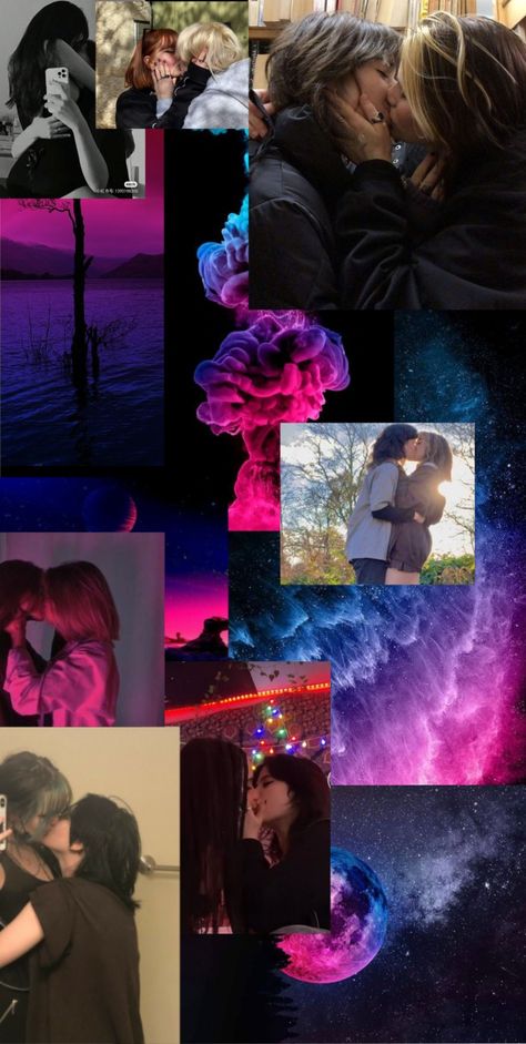 Set Wallpaper Couple, Bisexual Wallpaper Iphone Aesthetic, Lgbtq Quotes, Computer Wallpaper Desktop Wallpapers, Lesbian Art, Cute Backgrounds For Phones, Trippy Wallpaper, Lgbt Love, Beautiful Love Pictures