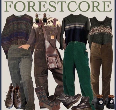 Forestcore Outfit, Goblin Core Outfit, Goblincore Outfits, Masc Outfits, Cottagecore Outfits, Earthy Outfits, Swaggy Outfits, Mode Vintage, Retro Outfits