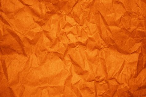 Crumpled Orange Paper Texture - Free High Resolution Photo Blue Paper Texture, Crumpled Paper Background, Black Paper Texture, Brown Paper Textures, Free Paper Texture, Wrinkled Paper, Orange Texture, Crumpled Paper, Orange Paper