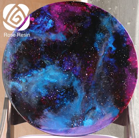 Resin Space Art, Galaxy Resin Art, Galaxy Epoxy, Space Resin, Resin Galaxy, Seni Resin, Resin Products, Resin Art Painting, Resin Pour