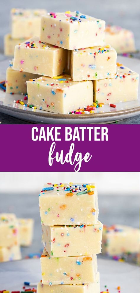 Cake Fudge Recipe, Recipes With Cake Batter Extract, Cake Batter Coffee, Confetti Cake Desserts, Funferri Cake Recipe, Cake Batter Desserts, Cake Batter Extract Recipes, Cake Batter Flavoring Recipes, Easy Cake Batter Recipe