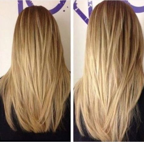 Long Straight Hairstyle with Choppy Layers Long Hair V Cut, Haircuts For Long Hair Straight, Haircuts For Long Hair With Layers, Straight Hair Cuts, Long Face Hairstyles, Face Shape Hairstyles, Long Layered Haircuts, Haircut For Thick Hair, Long Layered Hair