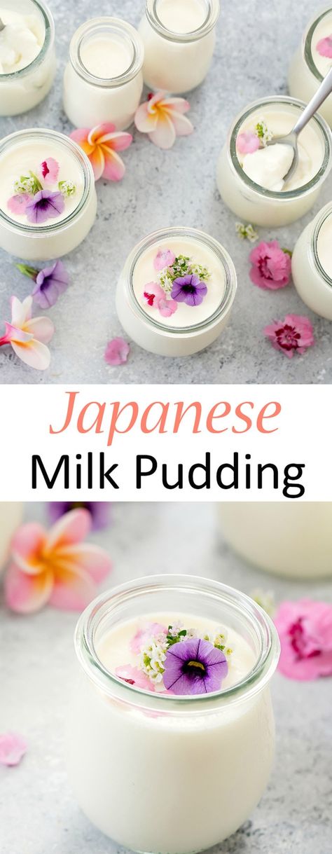 Japanese Milk Pudding Recipe, Dessert Recipes Asian, Pudding Japanese, Dessert Japanese, Milk Pudding Recipe, Easy Pudding, Japanese Dessert Recipes, Milk Pudding, Easy Puddings