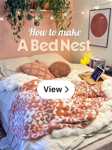 How to make a Bed Nest | Gallery posted by Yesenia | Lemon8 Bed Nest Sleeping Nook, How To Fall Asleep On Christmas Eve, Cozy In Bed, Bed Nest, Make A Bed, Fluffy Duvet, Cute Christmas Ideas, Bored Jar, Nest Bed