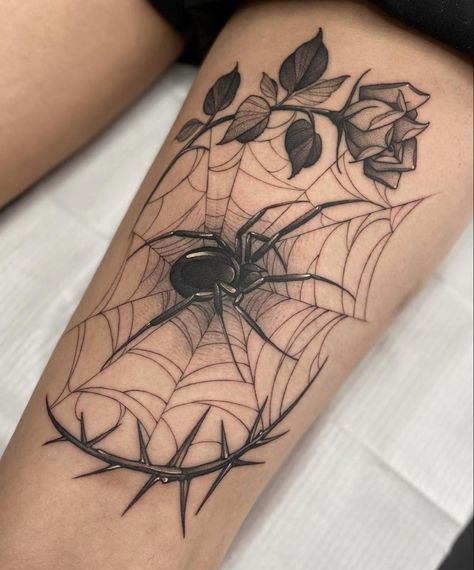 Tattoo Crane, Spider Web Tattoo, Web Tattoo, Goth Tattoo, Insect Tattoo, Spider Tattoo, Creepy Tattoos, Tattoos Geometric, Spooky Tattoos