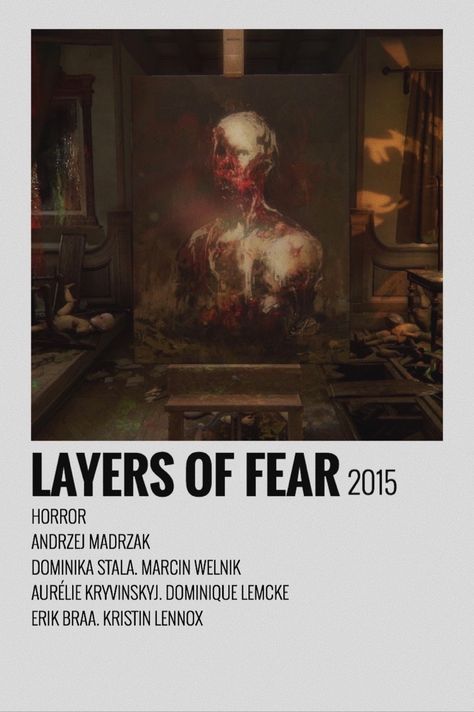 Layers Of Fear Paintings, Video Game Polaroid Poster, Fear Game, Layers Of Fear, Horror Video, Little Misfortune, Film Games, Video Game Posters, Horror Video Games