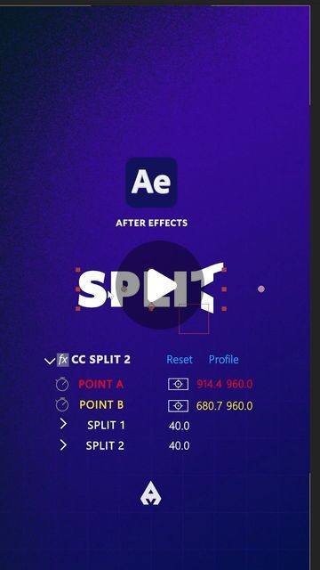 Aress on Instagram: "CC Split 2 Effects im Adobe After Effects  CC Split 2 Image Separation: Splits an image or layer into two parts that can be independently animated. Position Control: Precise control over the position of each split part, allowing for smooth transitions and dynamic animations. Various Split Directions: Can split layers horizontally, vertically, or diagonally. Split Control: Adjust the width, angle, and position of the split for customized effects.  #aressae #aftereffects #motion #motiondesign #split #2danimation" Transition After Effects, After Effect Transition, Ux App Design, After Effect Tutorial, Motion Design Animation, Split, After Effects, Motion Design, App Design