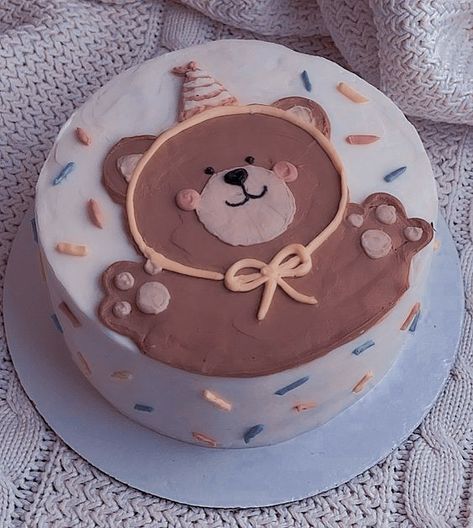 Cake Designs For Kids, 17 Birthday Cake, Cake Cafe, Korean Cake, Mini Cakes Birthday, Creative Birthday Cakes, Simple Birthday Cake, Number Cakes, Pretty Birthday Cakes