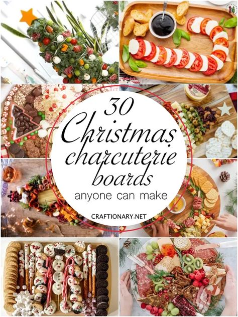 Christmas Charcuterie Board Ideas anyone can make - Craftionary Christmas Dessert Boards Ideas, Christmas Tree Party Food, Dessert Boards Christmas, Christmas Charquetery Board, Snowman Charcuterie Board, Winter Themed Charcuterie Board, Charcuterie Boards For Christmas, Christmas Wreath Charcuterie, Creative Christmas Appetizers